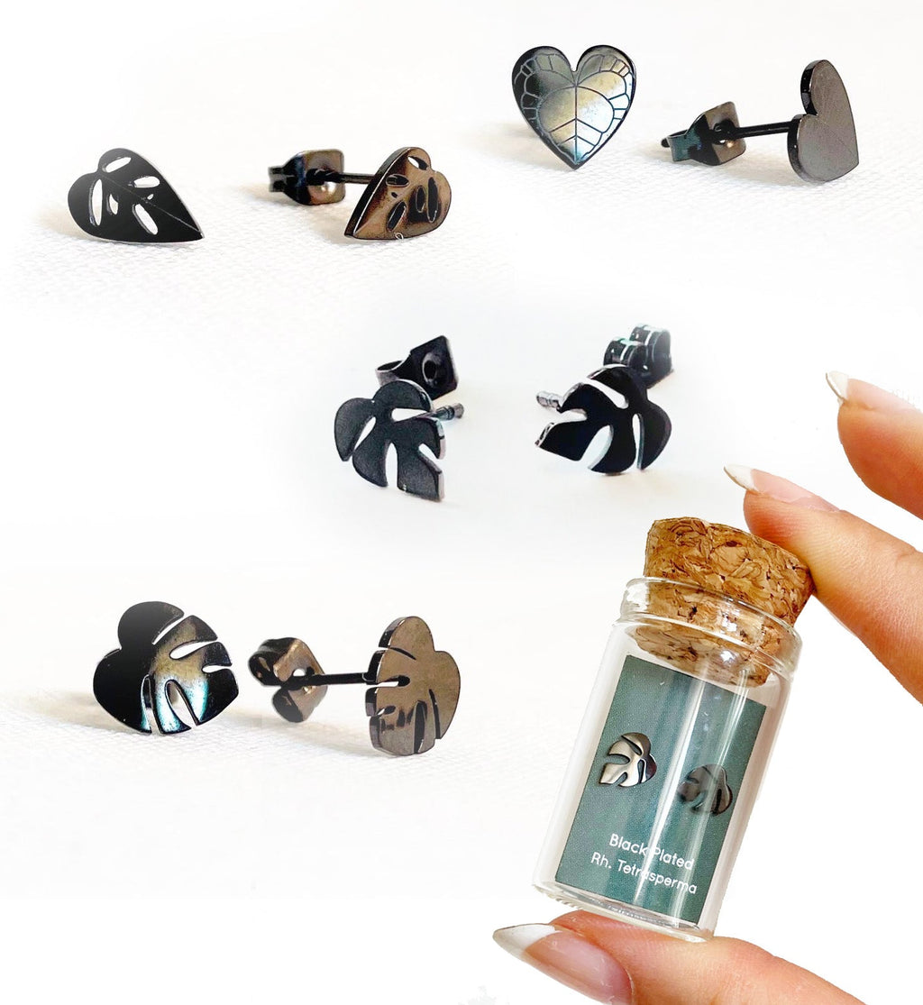 Custom Etched Propagation Stand + 3 Set Tiny Houseplant Earring Studs – Plant Dosage LLC, view 7