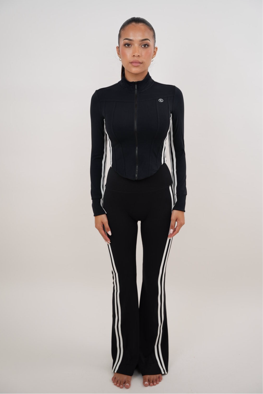 KIMITH BRAND I Am Motivated Black Flare Pant — main product shot
