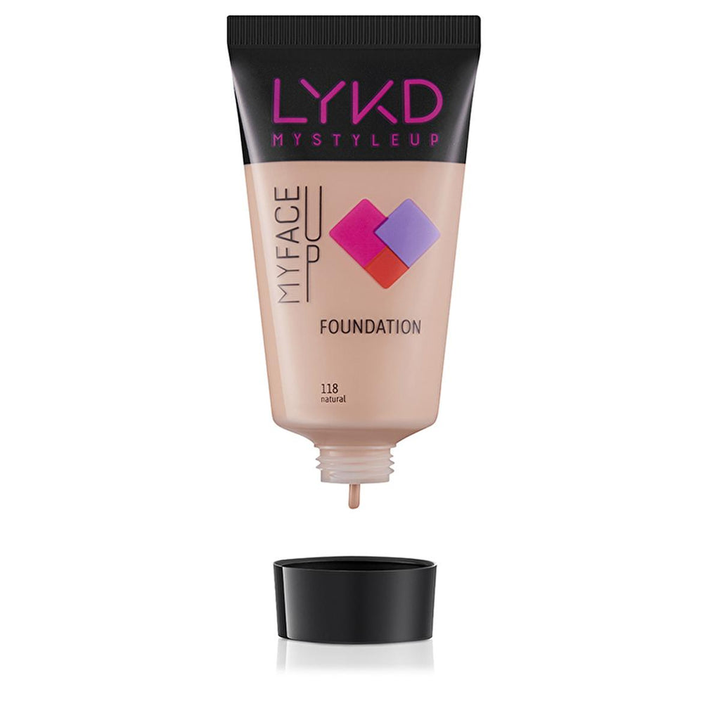 LYKD Foundation 118 Natural - Lightweight Foundation Makeup for Even Skin Tone