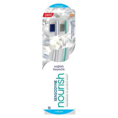 Sensodyn Nourish Soft Bristle Toothbrush 2-Pack - Gentle on Sensitive Teeth and Gums