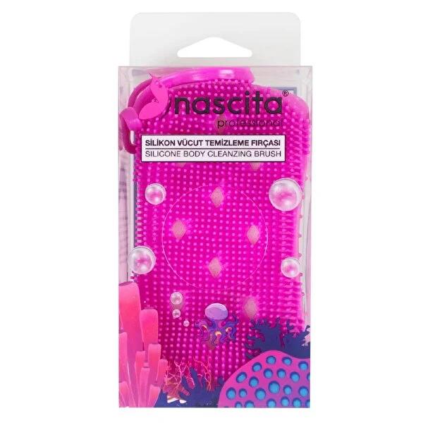 Nascita Silicone Body Scrubber with Reservoir: Exfoliating Body Cleansing Brush for a Hygienic Shower Experience