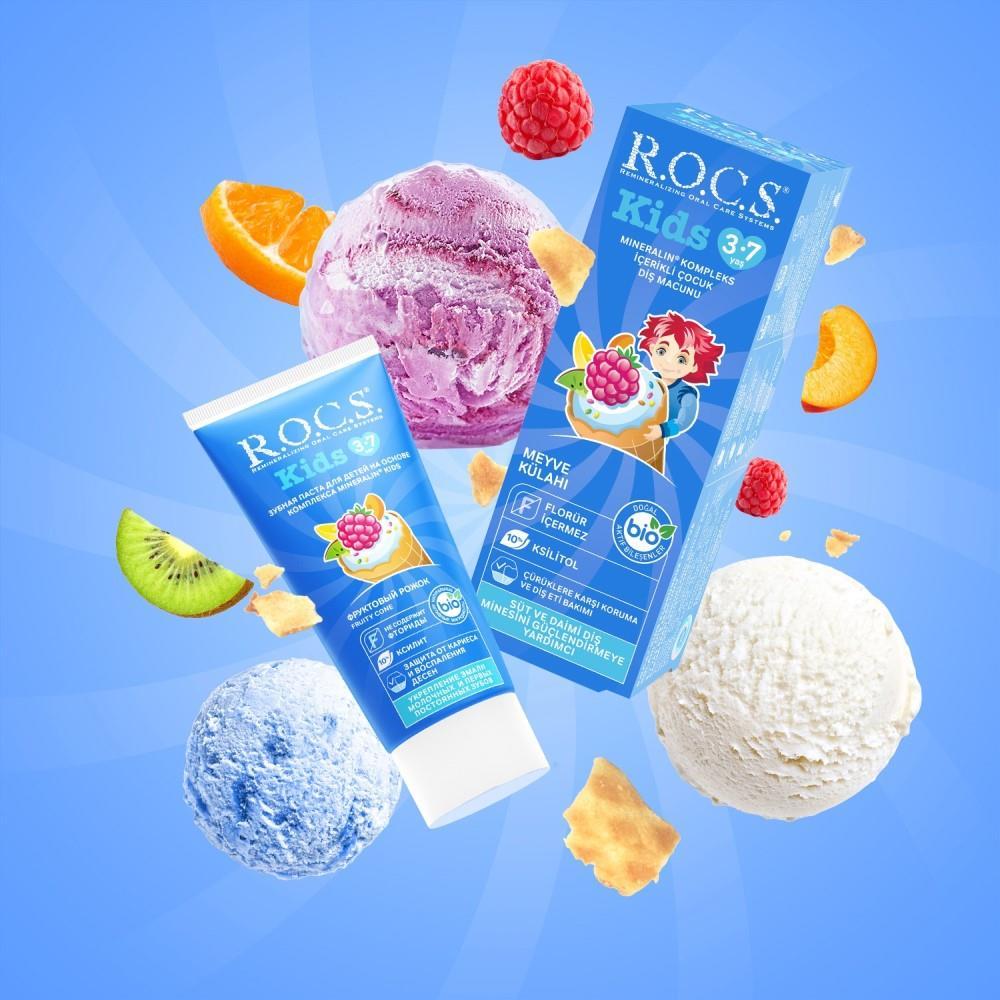 ROCS Kids Toothpaste - Fruit Flavor | 3-7 Years