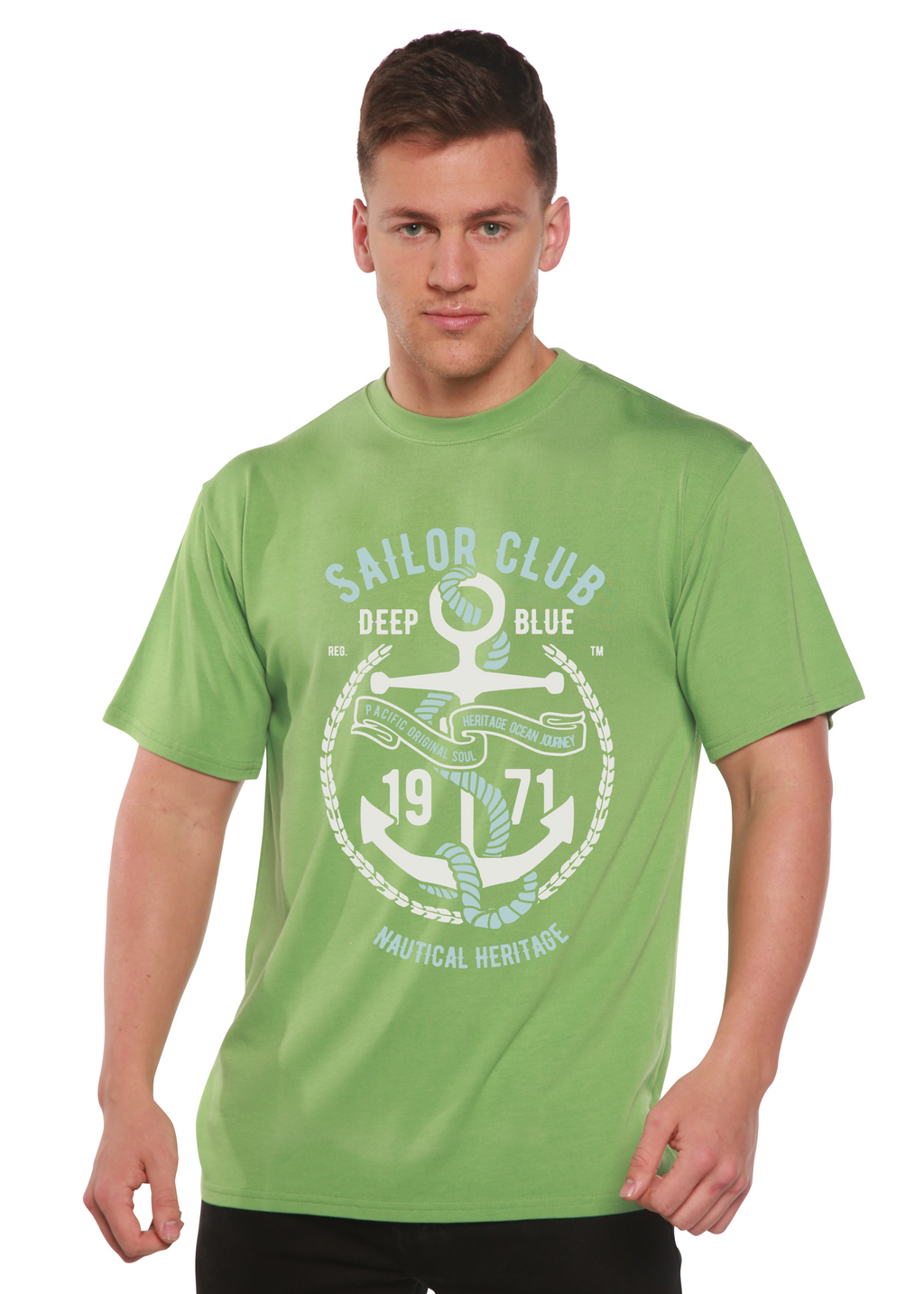Spun Bamboo Sailor Club Spun Bamboo® Men's Bamboo Viscose/Organic Cotton Short Sleeve Graphic T-Shirt — lifestyle context
