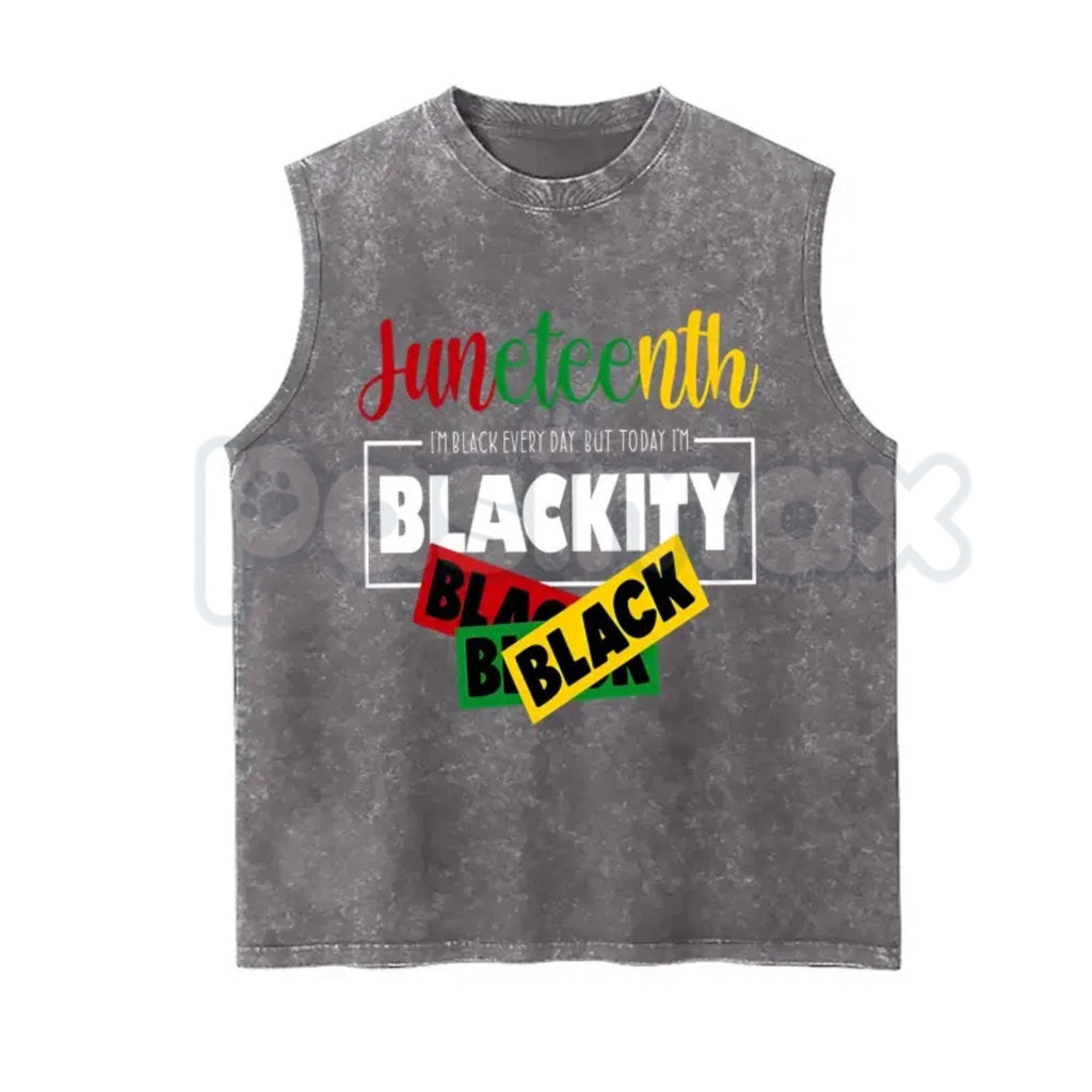 Juneteenth 1865 Freeish Tank Top – Black History Vintage Washed Shirt, Retro African American Freedom Graphic Tee, Juneteenth Celebrating Top
