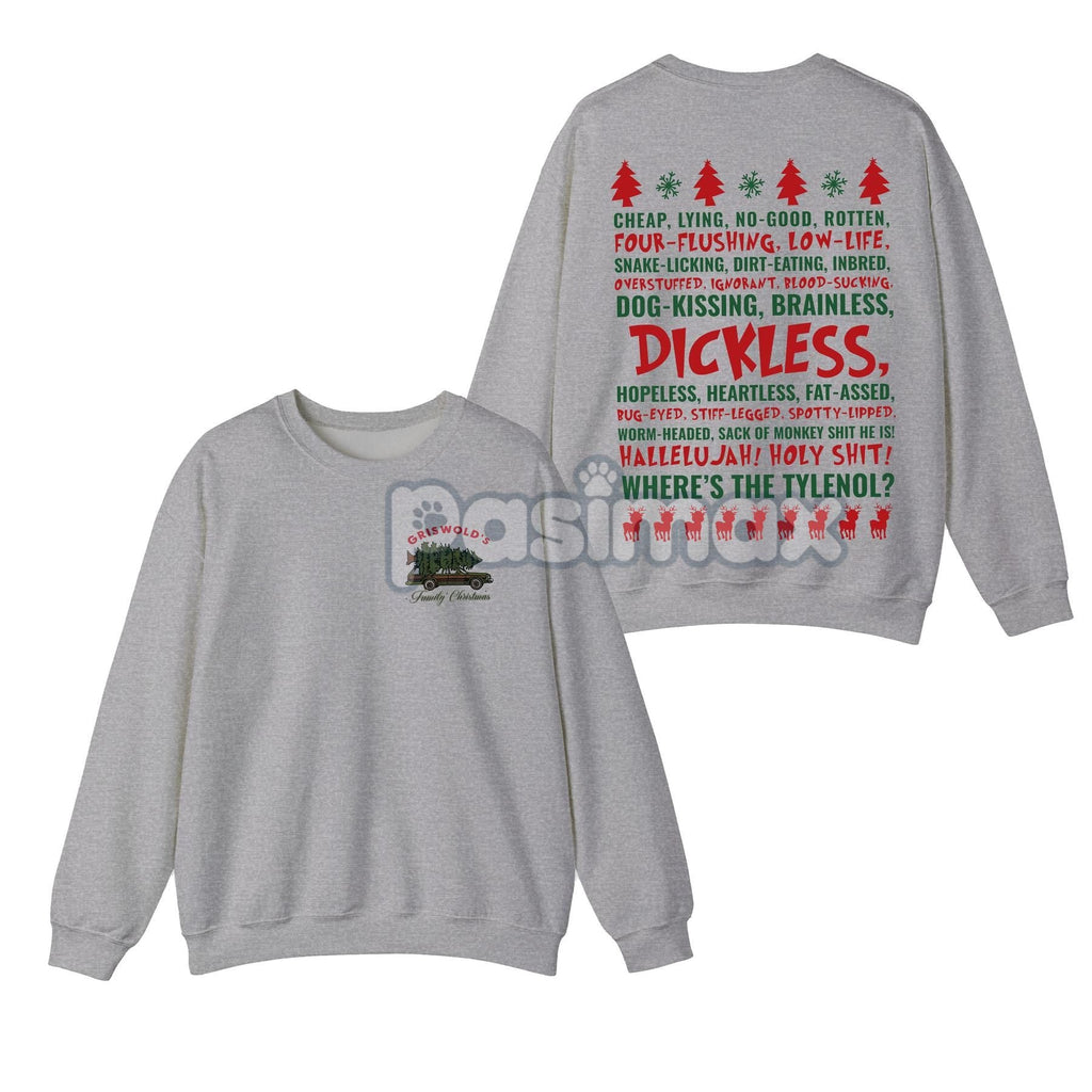 Pasimax Dickless Griswold Christmas Sweatshirt — in-use photo