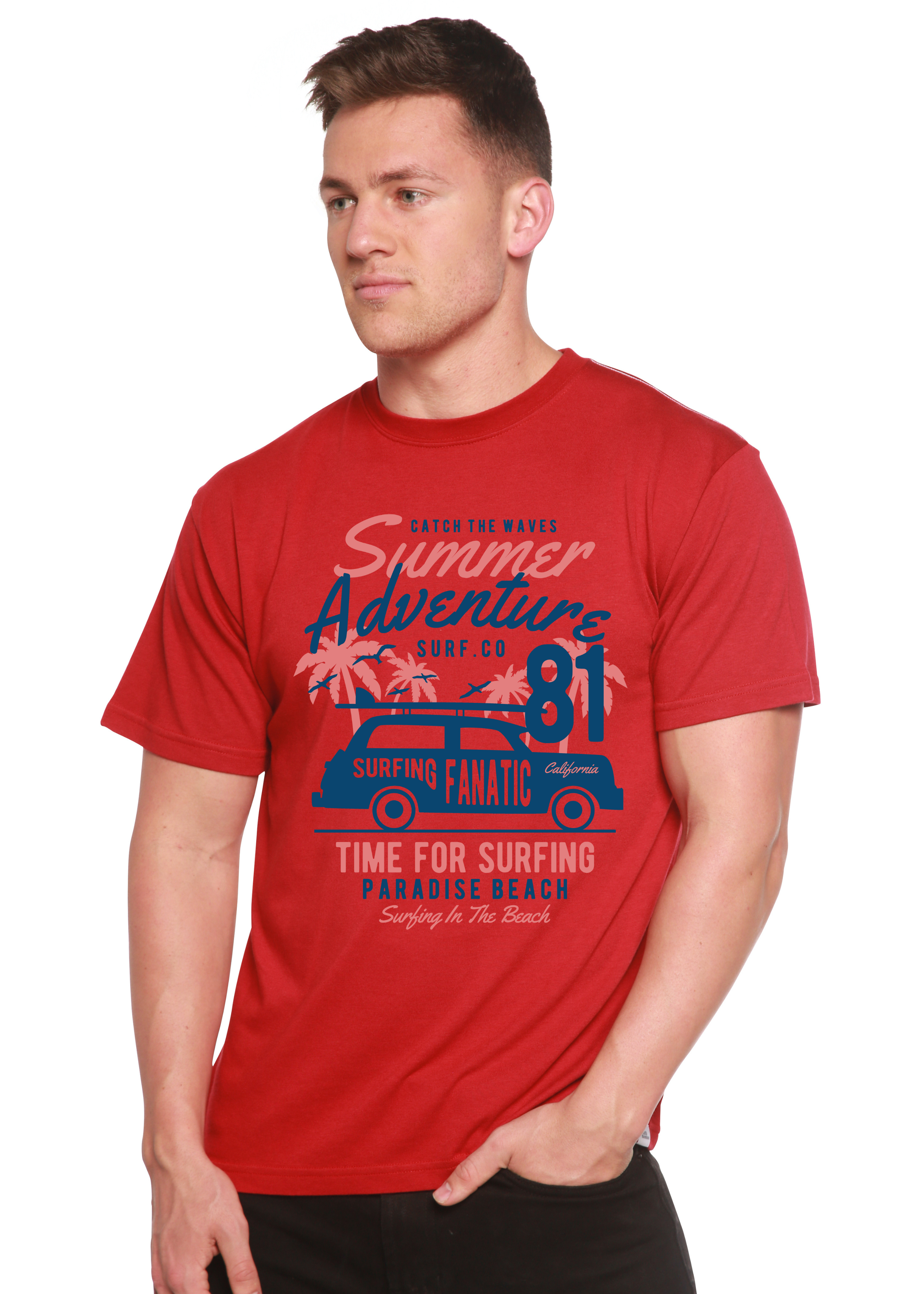 Spun Bamboo Sammer Adventure Spun Bamboo® Men's Bamboo Viscose/Organic Cotton Short Sleeve Graphic T-Shirt — in-use photo