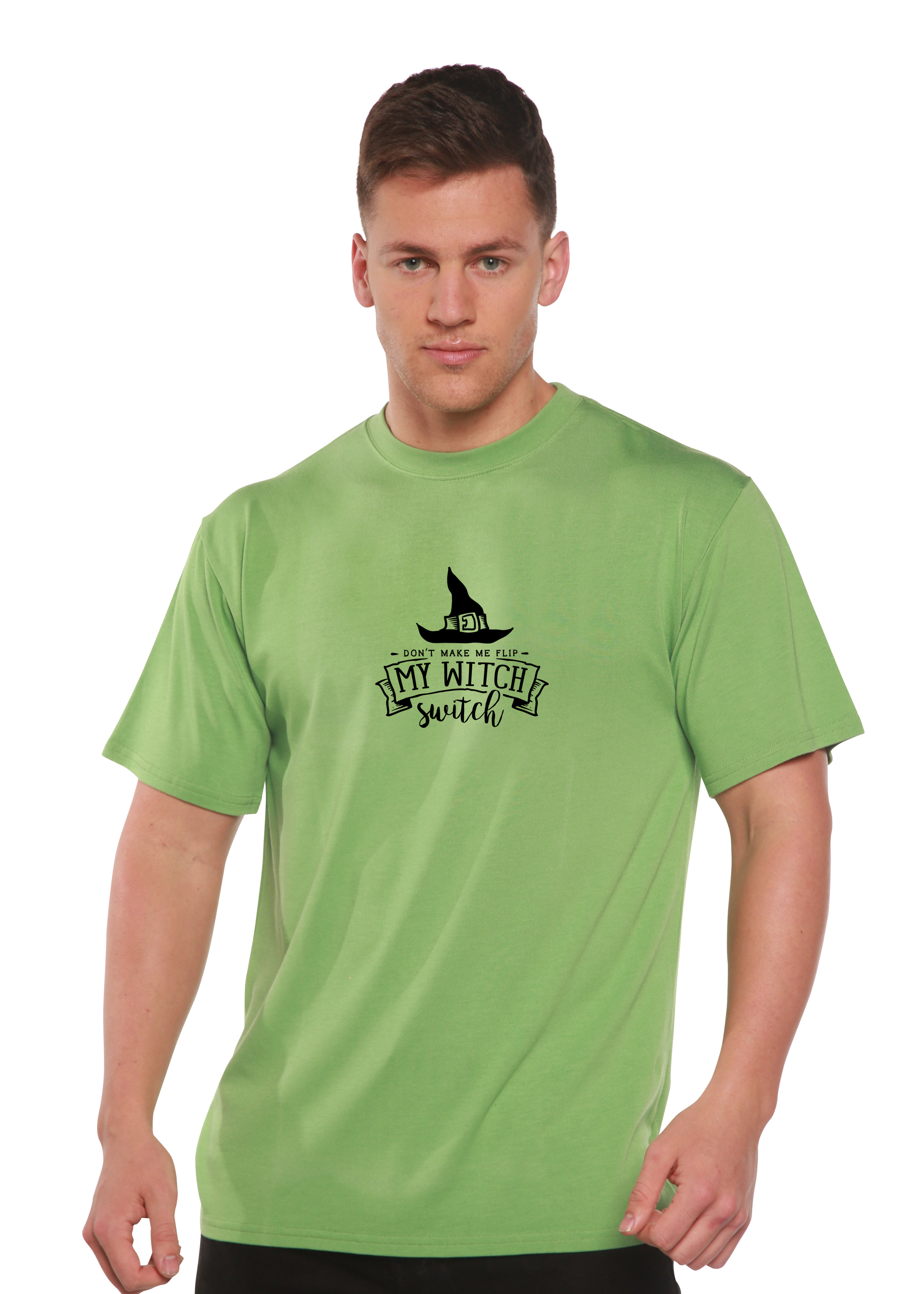 Spun Bamboo My Witch Unisex Bamboo Viscose/Organic Cotton Short Sleeve Graphic T-Shirt — side view
