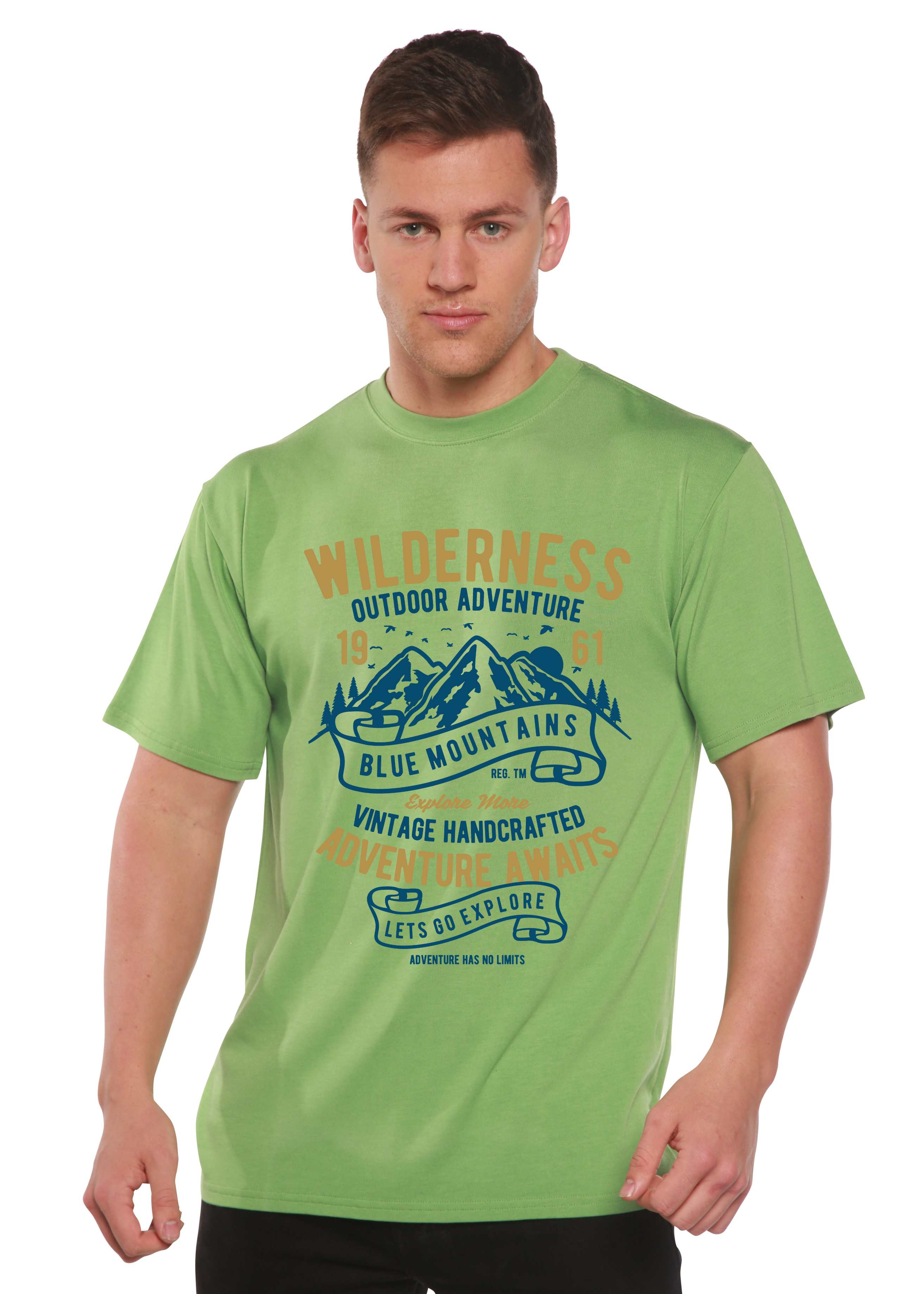 Spun Bamboo Wilderness Spun Bamboo® Men's Bamboo Viscose/Organic Cotton Short Sleeve Graphic T-Shirt — size reference