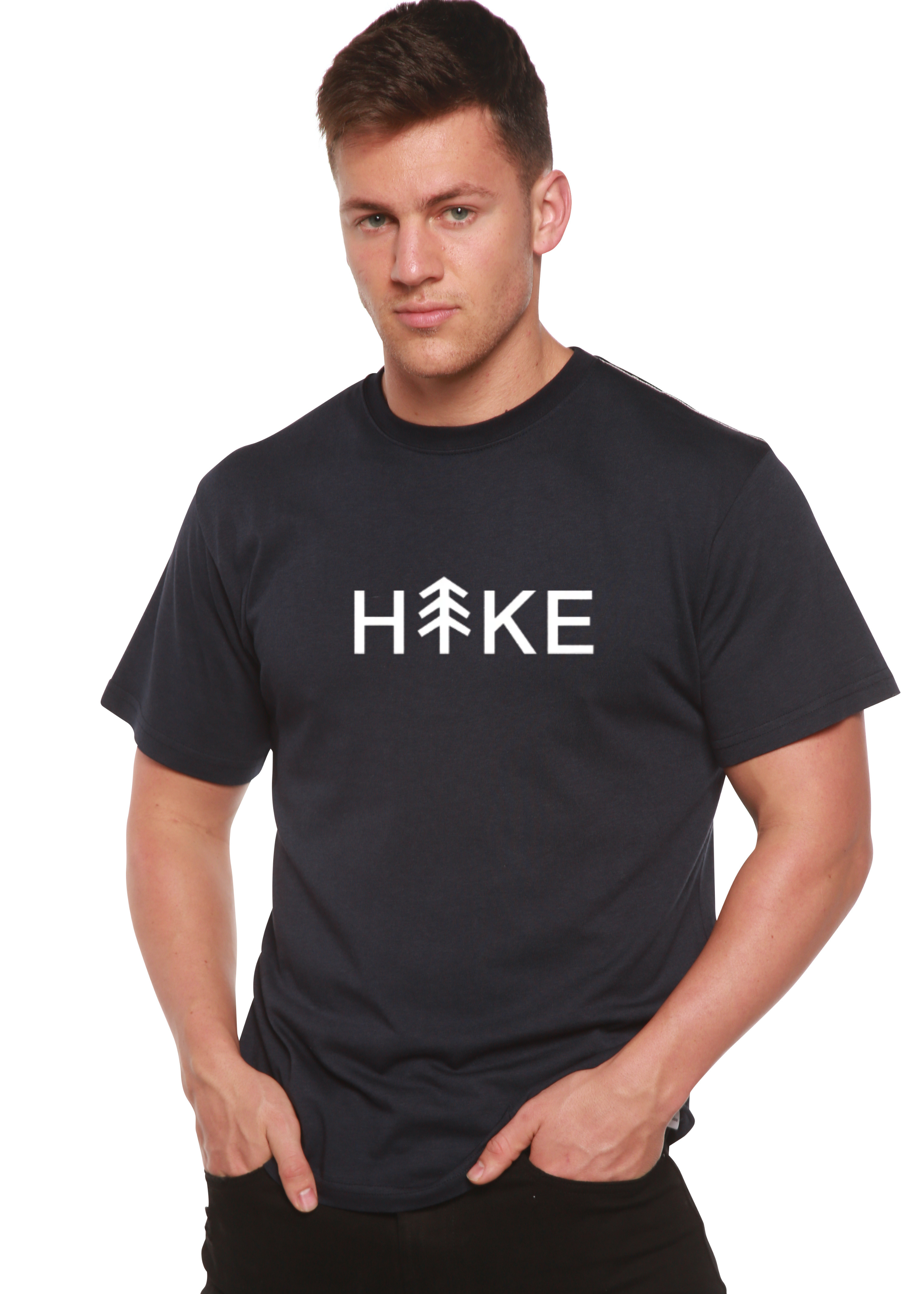 Spun Bamboo Hike Men's Bamboo Viscose/Organic Cotton Short Sleeve Graphic T-Shirt — lifestyle context