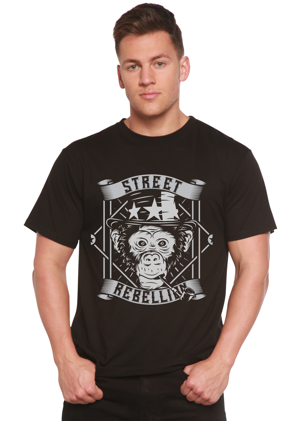 Spun Bamboo Street Men's Bamboo Viscose/Organic Cotton Short Sleeve Graphic T-Shirt — main product shot