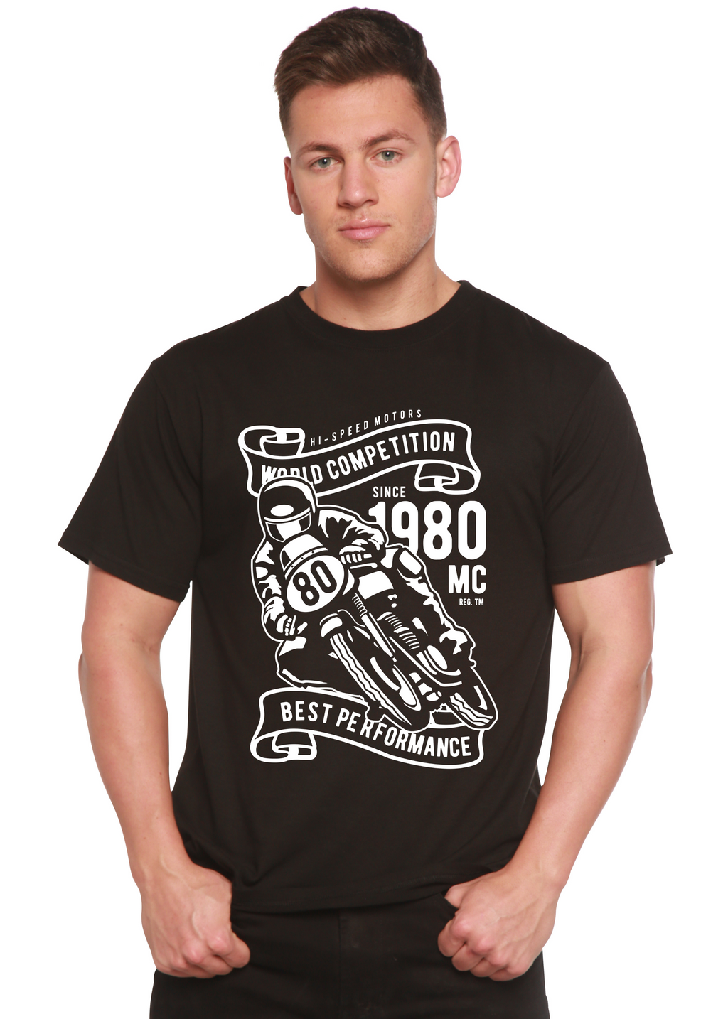 Spun Bamboo World Competition Men's Bamboo Viscose/Organic Cotton Short Sleeve Graphic Graphic T-Shirt — main product shot