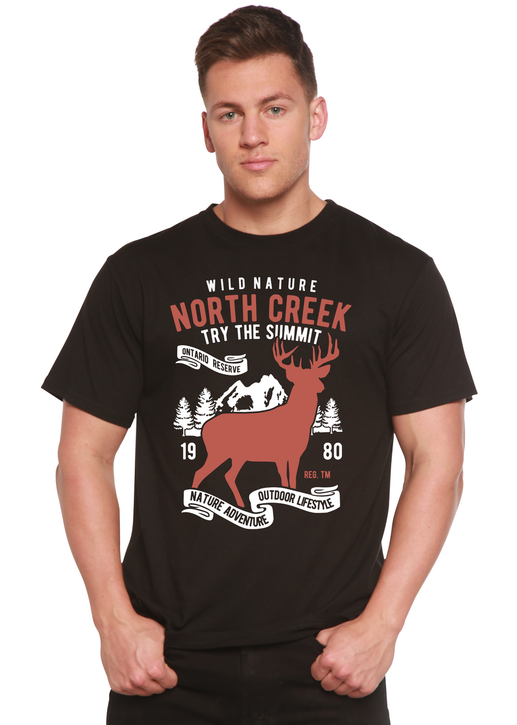 Spun Bamboo North Creek Spun Bamboo® Men's Bamboo Viscose/Organic Cotton Short Sleeve Graphic T-Shirt — main product shot