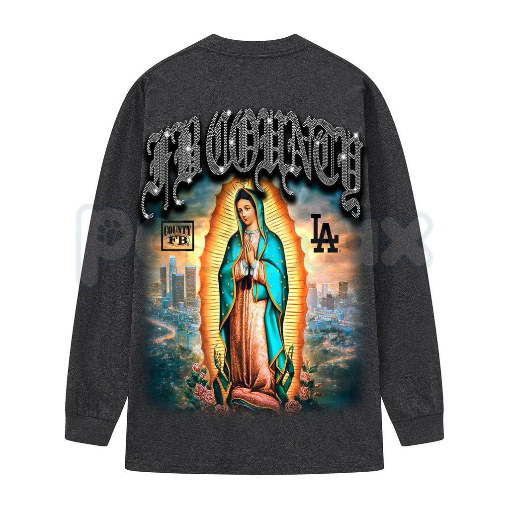 FB County Graphic Long Sleeve Tee – Authentic West Coast Streetwear, Premium Gildan 5400 Heavy Cotton Long Sleeve