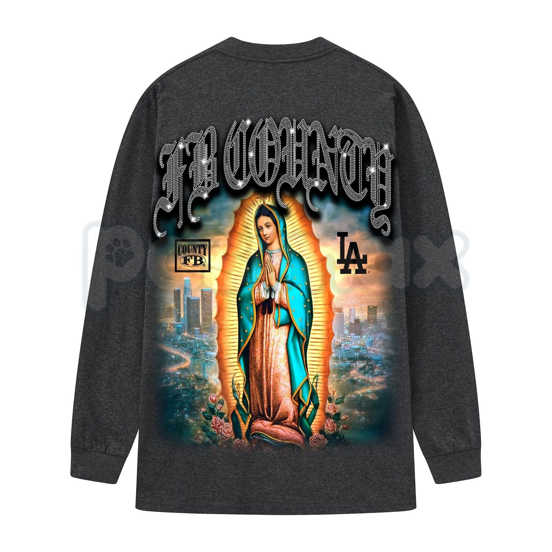 FB County Graphic Long Sleeve Tee – Authentic West Coast Streetwear, Premium Gildan 5400 Heavy Cotton Long Sleeve
