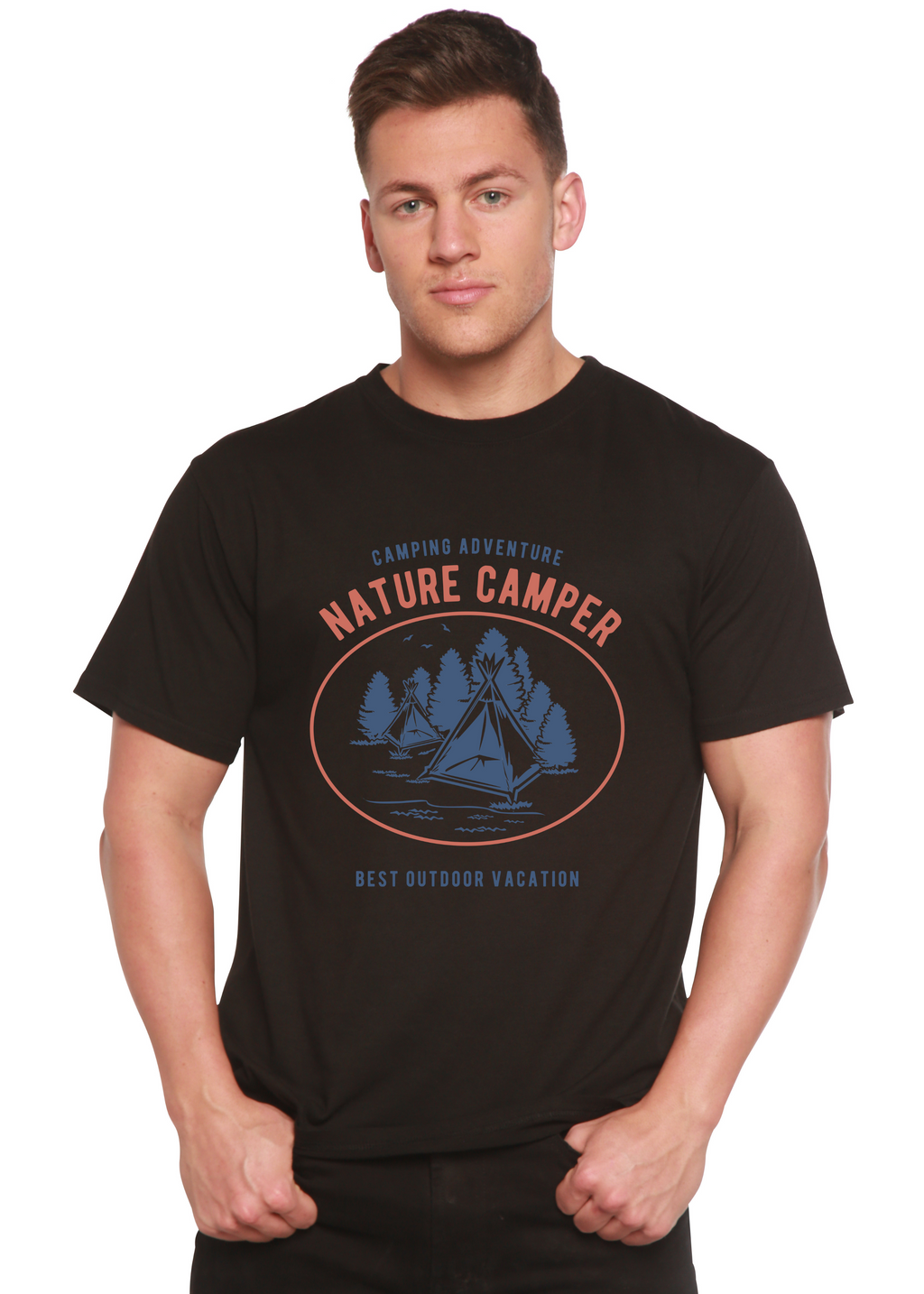 Spun Bamboo Nature Camper Spun Bamboo® Men's Bamboo Viscose/Organic Cotton Short Sleeve Graphic T-Shirt — size reference