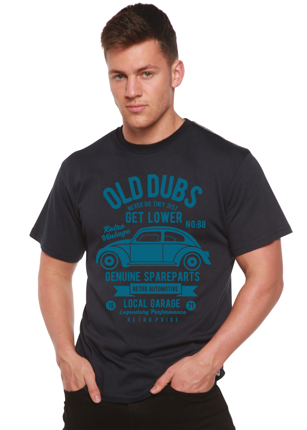 Spun Bamboo Old Dubs Spun Bamboo® Men's Bamboo Viscose/Organic Cotton Short Sleeve Graphic T-Shirt — in-use photo