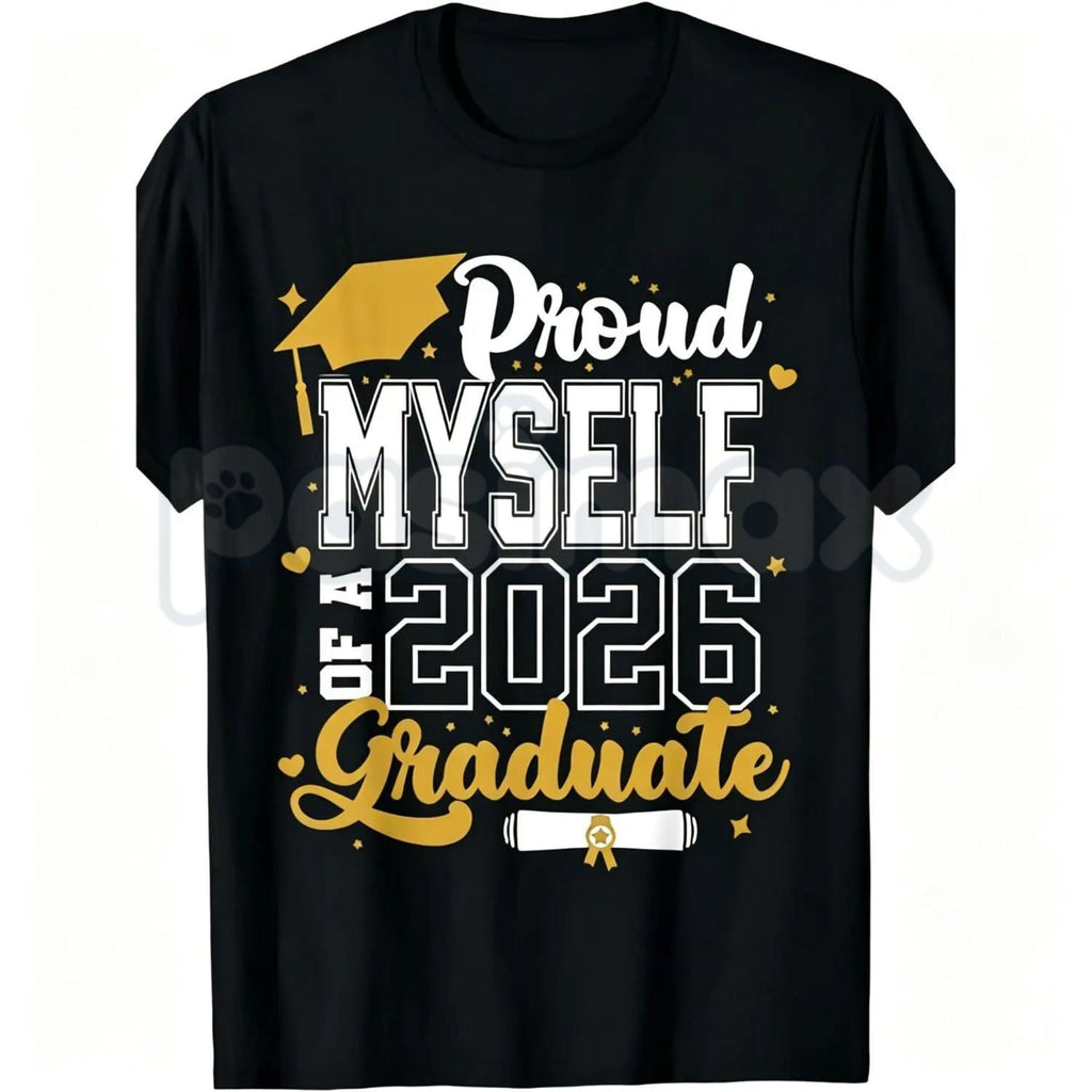 Class of 2026 Graduate "Proud Mom" T-Shirt – Senior 2025-2026 Graduation Design, Premium 100% Cotton Unisex Milestone Top, Soft Lived-In Heavyweight High School & College Fan Shirt, Made in USA