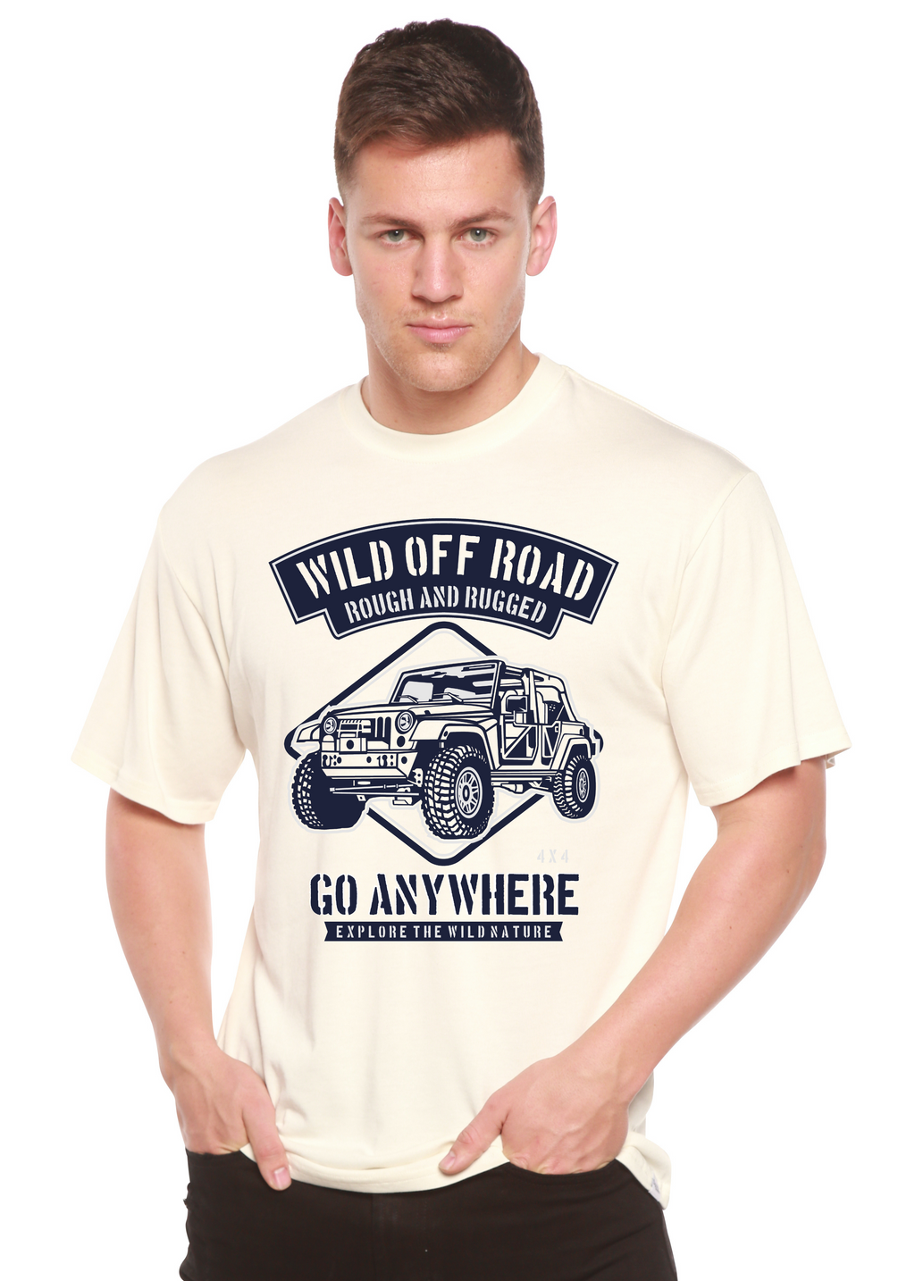 Spun Bamboo Wild Off Road Spun Bamboo® Men's Bamboo Viscose/Organic Cotton Short Sleeve Graphic T-Shirt — main product shot