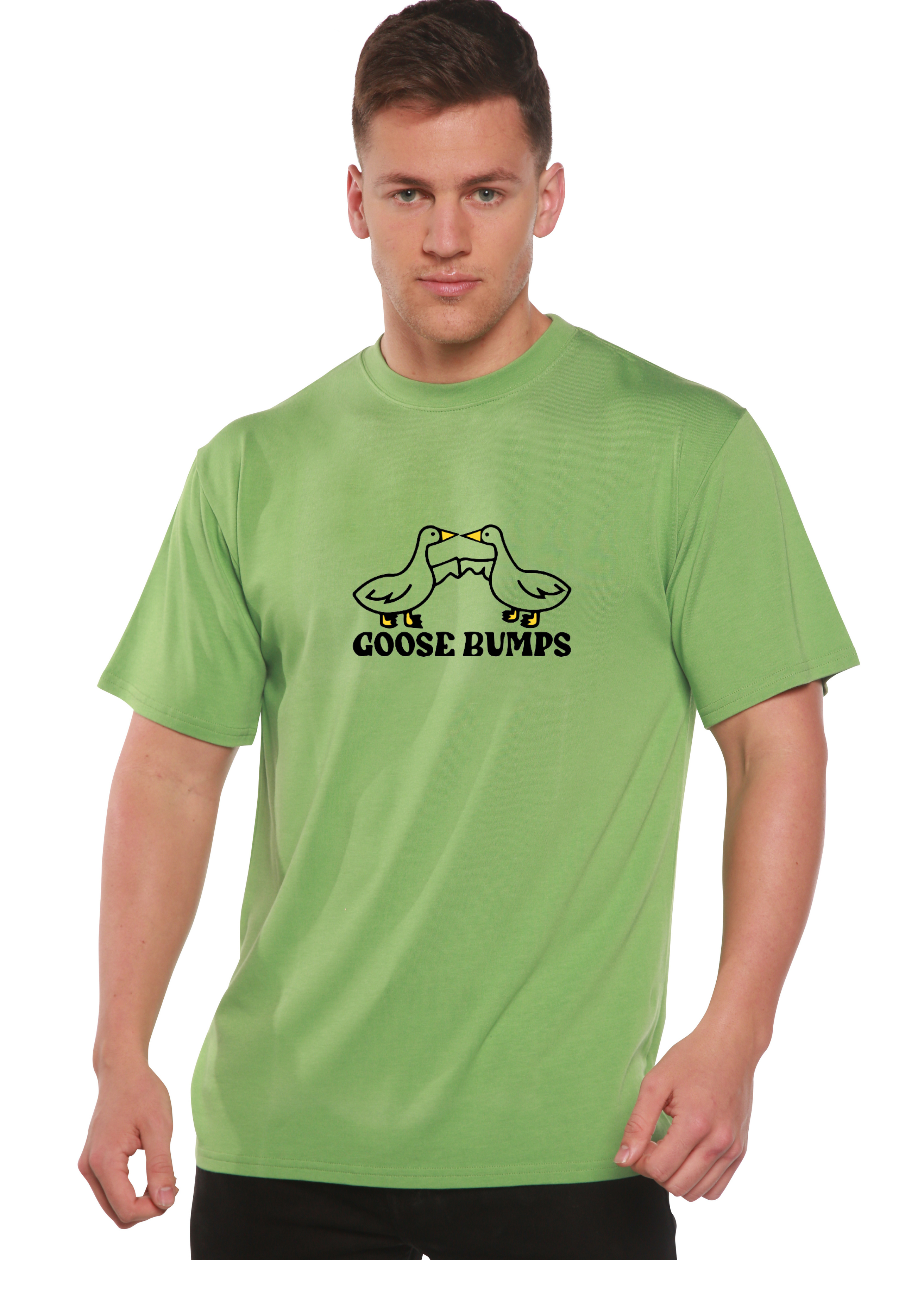 Spun Bamboo Goose Bumps Men's Bamboo Viscose/Organic Cotton Short Sleeve Graphic T-Shirt — in-use photo