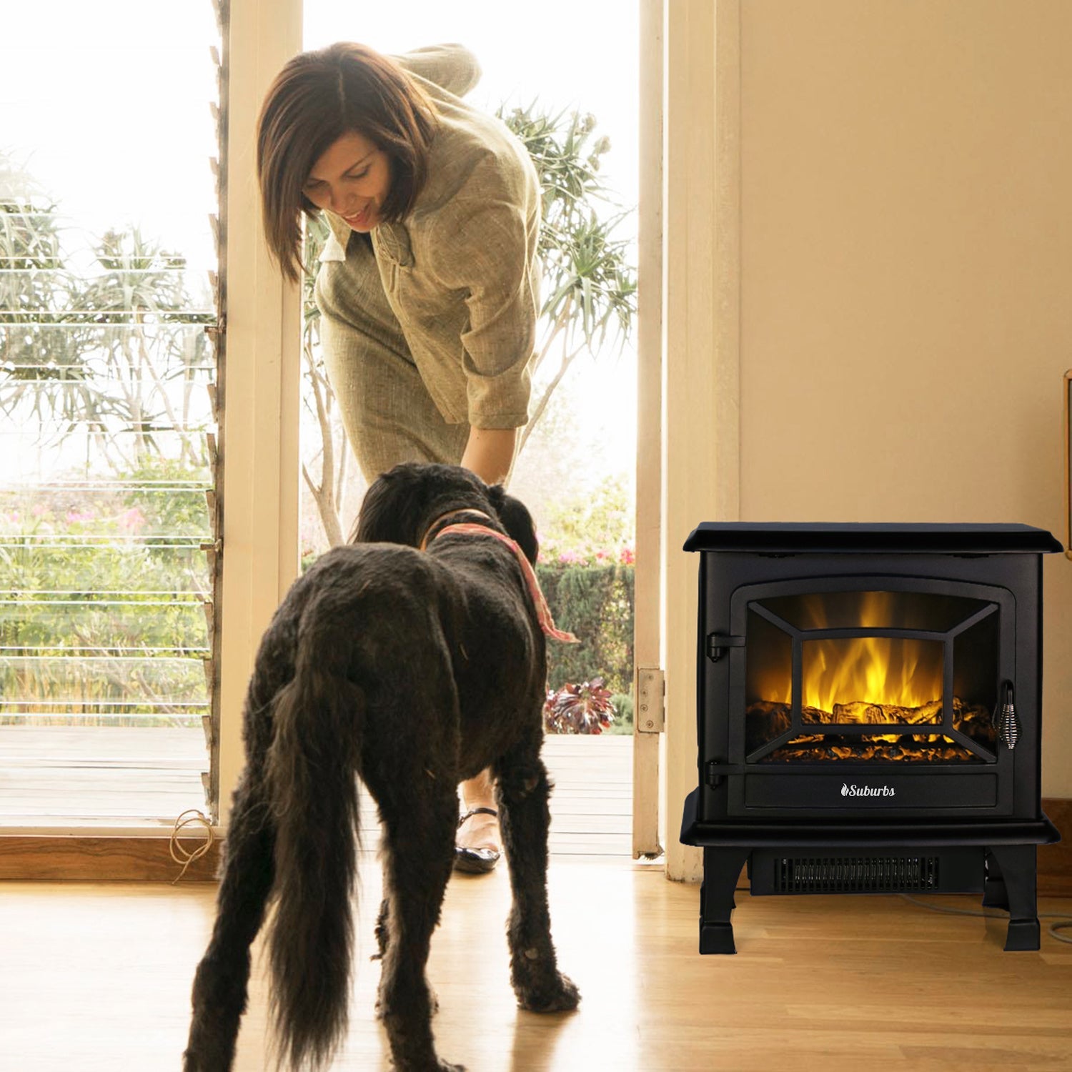 (Open Box) Suburbs TS20 Electric Fireplace Stove – TURBRO, view 7
