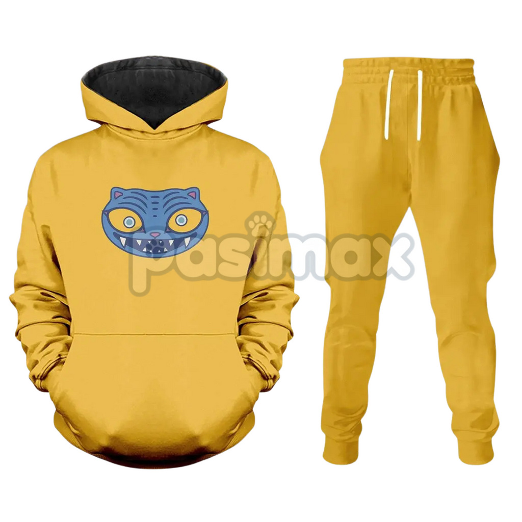 Pasimax Derpy Tiger K-pop Demon Hunter Hoodie & Joggers Set — back view