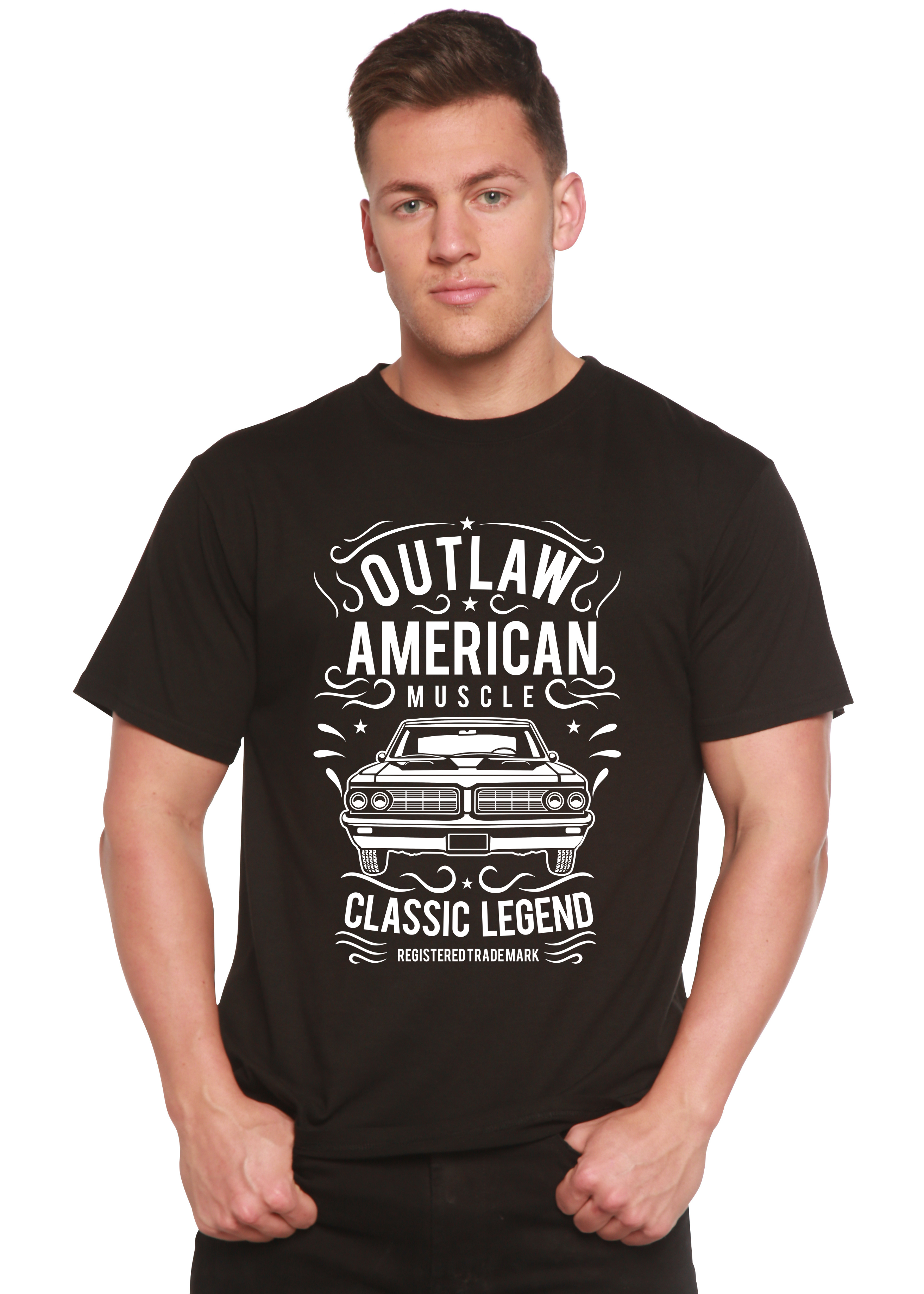 Spun Bamboo Outlaw American Muscle Spun Bamboo® Men's Bamboo Viscose/Organic Cotton Short Sleeve Graphic T-Shirt — main produ