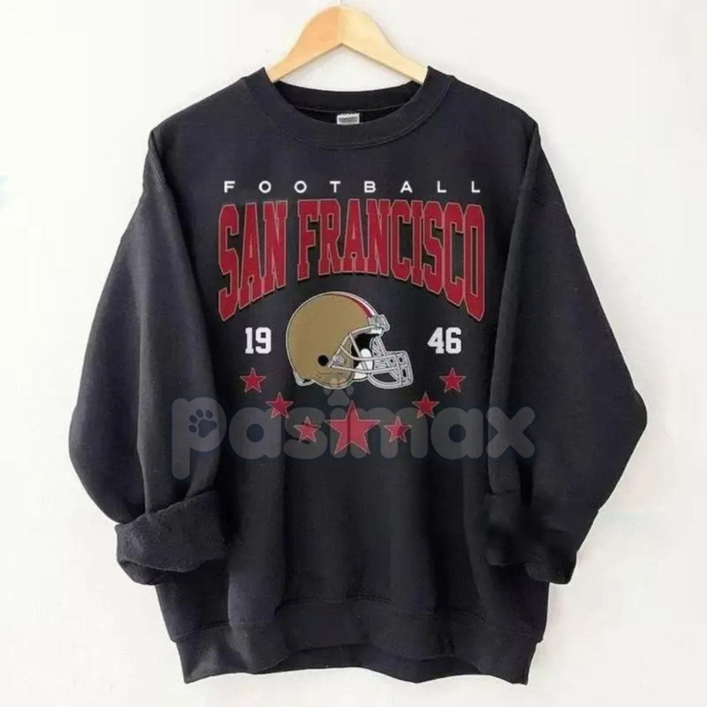 Pasimax Vintage 90s All Team Football Sweatshirt — in-use photo