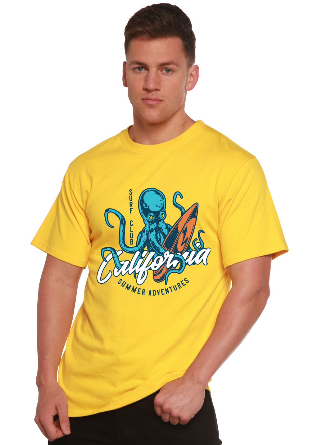 Spun Bamboo California Summer Adventures Men's Bamboo Viscose/Organic Cotton Short Sleeve Graphic T-Shirt — side view