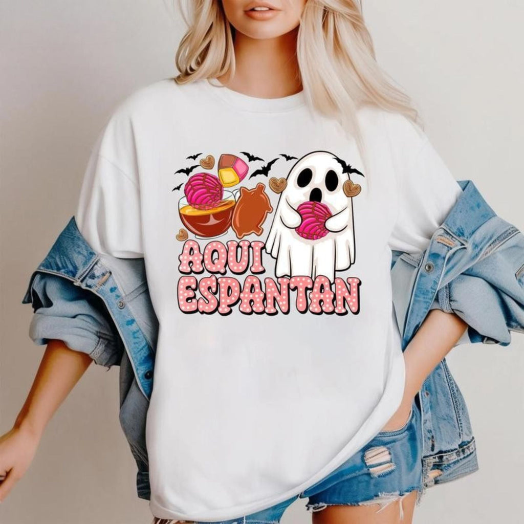 Pasimax Boo-zy Ghost Halloween T-Shirt — in-use photo