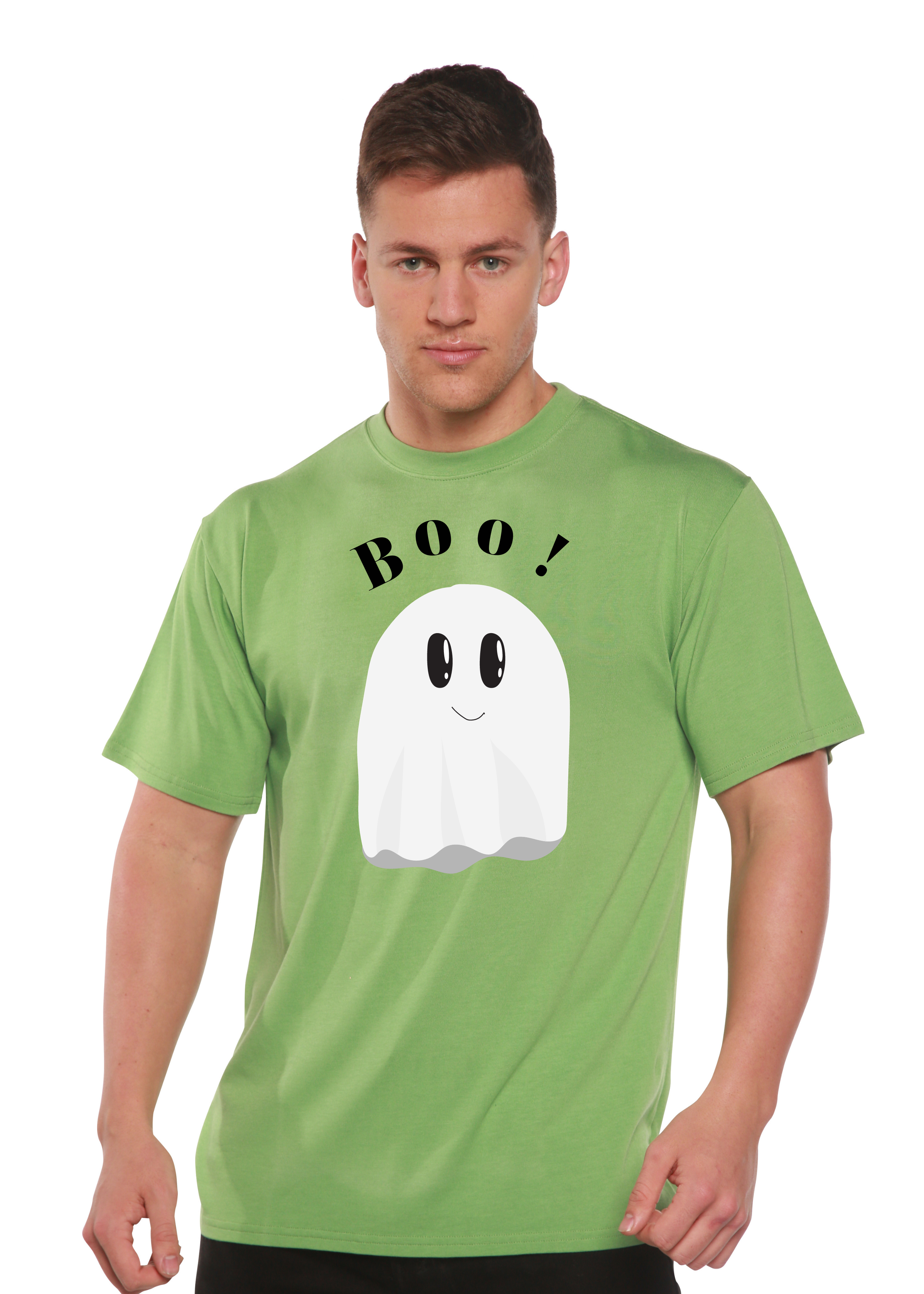 Spun Bamboo Boo Men's Bamboo Viscose/Organic Cotton Short Sleeve Graphic T-Shirt — in-use photo