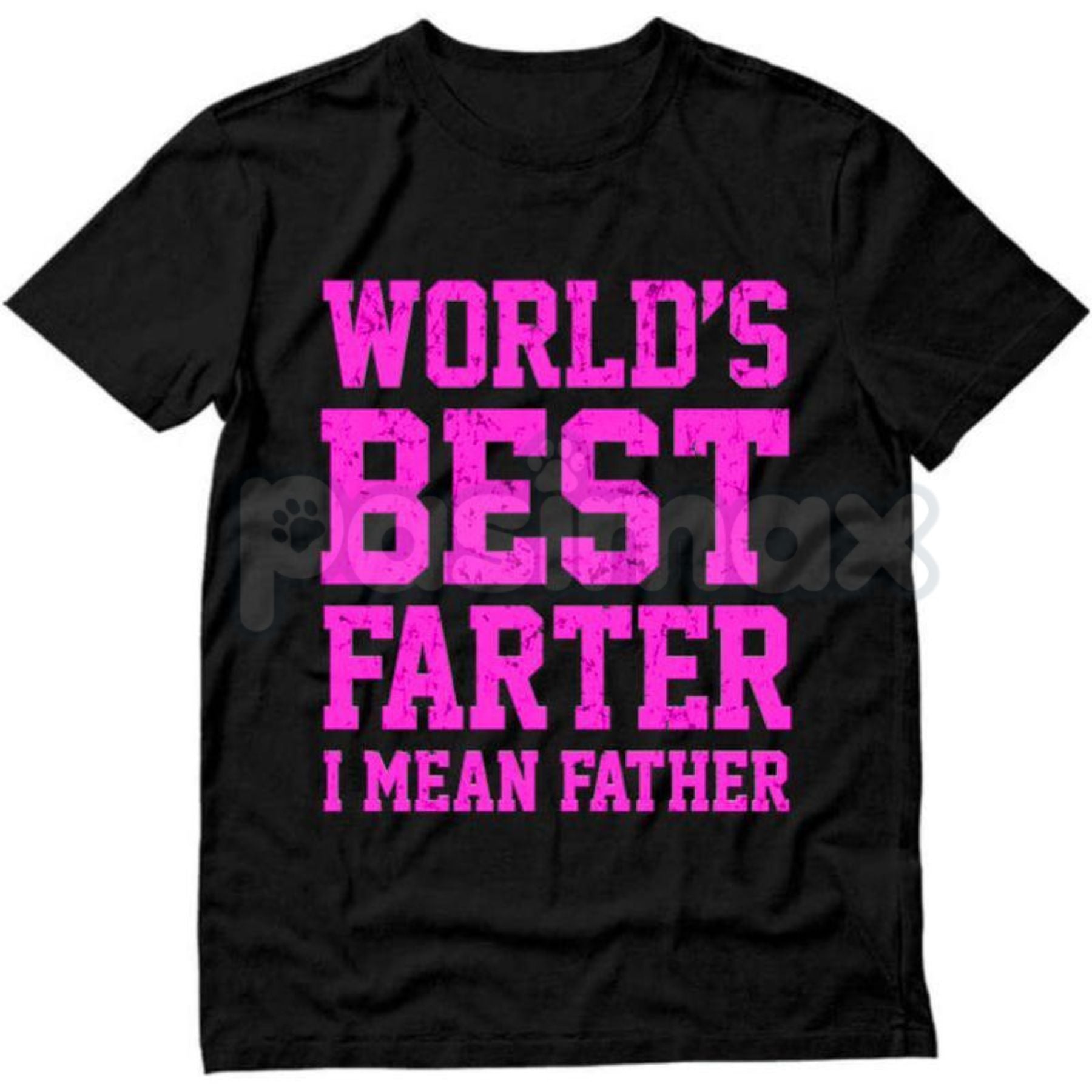 Pasimax "World Best Farter I Mean Father" Shirt - Funny Gifts for Dad Tee, Crude Father's Day Humor, Fart Joke Men's T-Shirt 