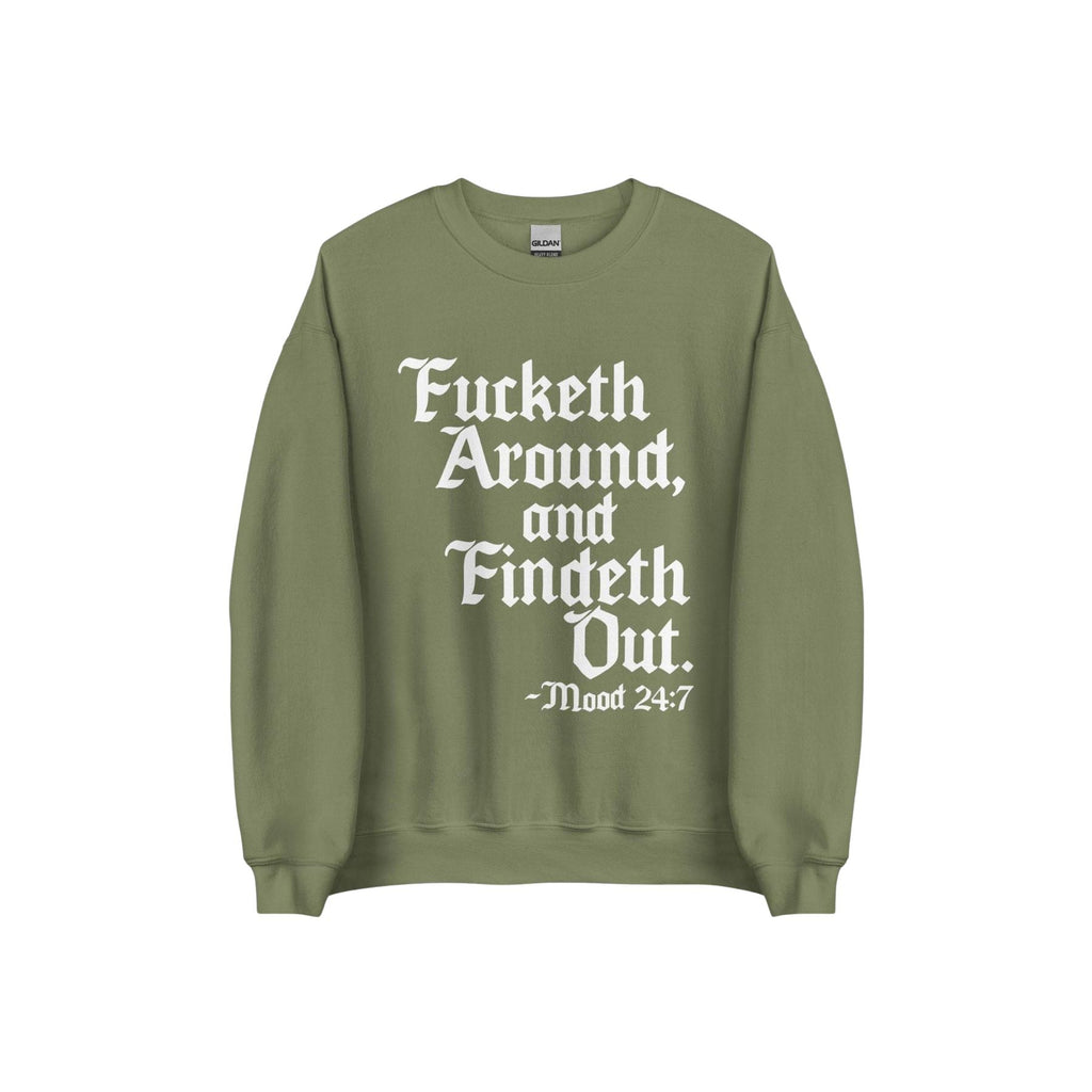 Pasimax Medieval Meme Crewneck Sweatshirt — in-use photo