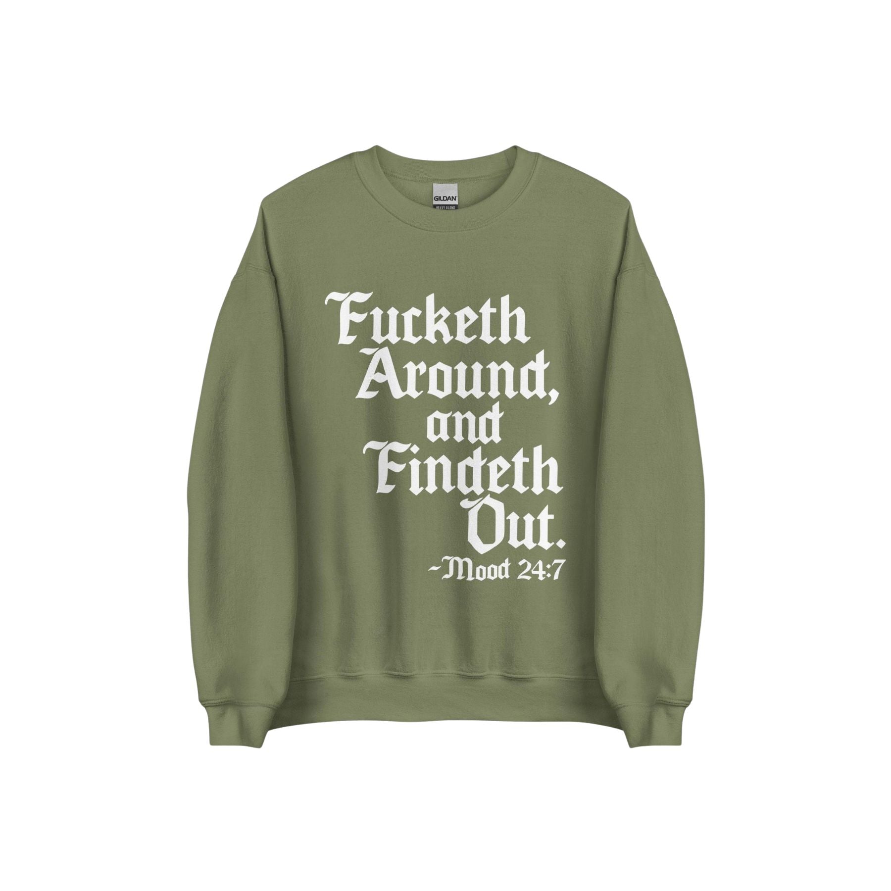 Pasimax Medieval Meme Crewneck Sweatshirt — in-use photo