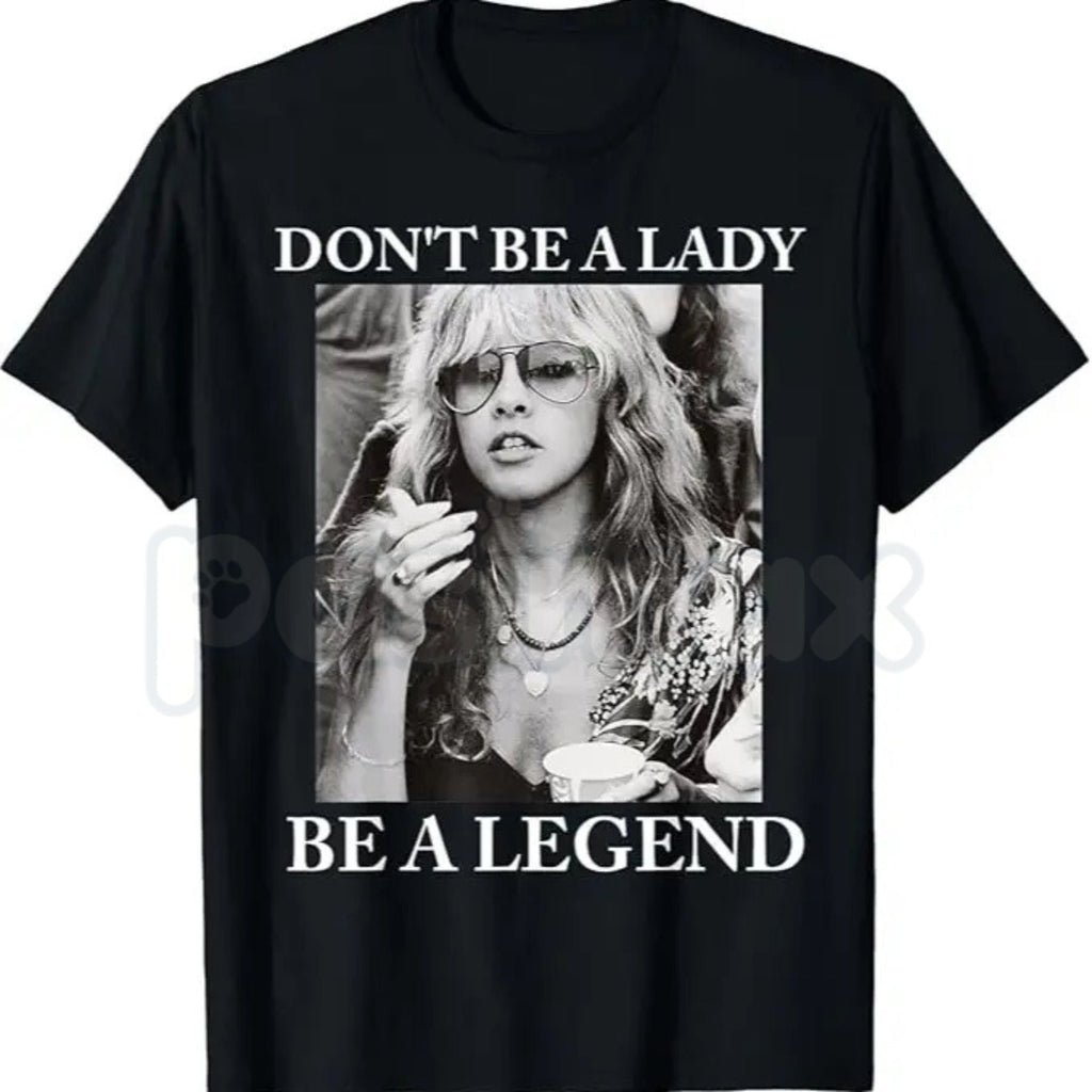 Stevie Nicks Vintage "Don't Be A Lady Be A Legend" T-Shirt – Retro 70s Rock Graphic Tee, Premium 100% Cotton Boho Goddess Top, Soft Lived-In Heavyweight Fleetwood Mac Fan Shirt, Made in USA