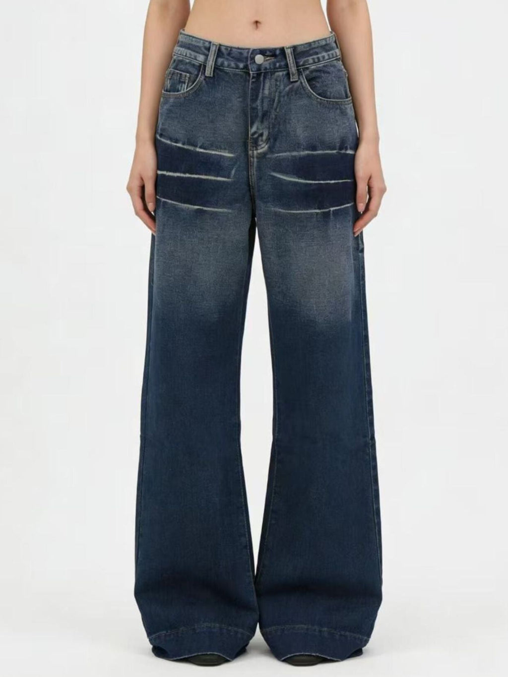 Washed Wide Leg Jeans