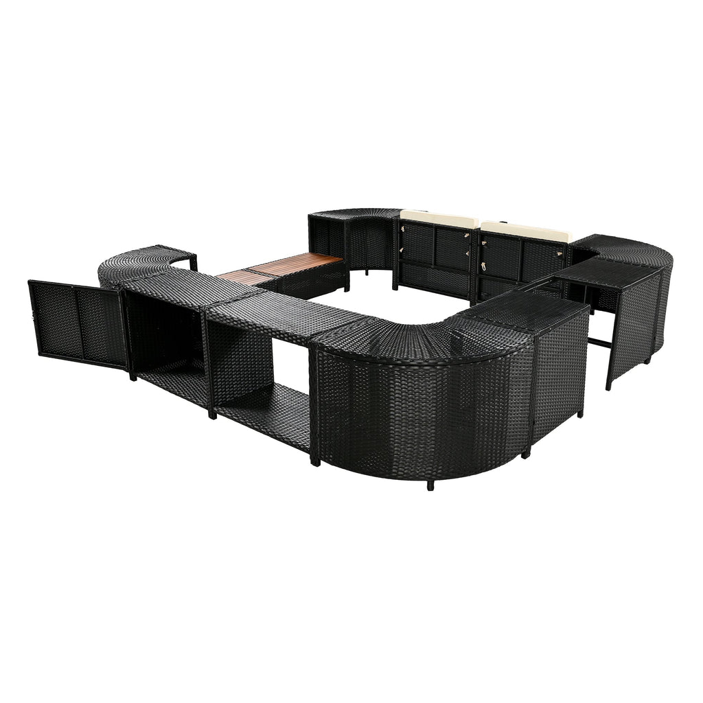 Alora Large Outdoor Quadrilateral Spa Surround Rattan Sectional Sofa Set With Storage Compartments (SAK80217) – SAKSBY WHOLES
