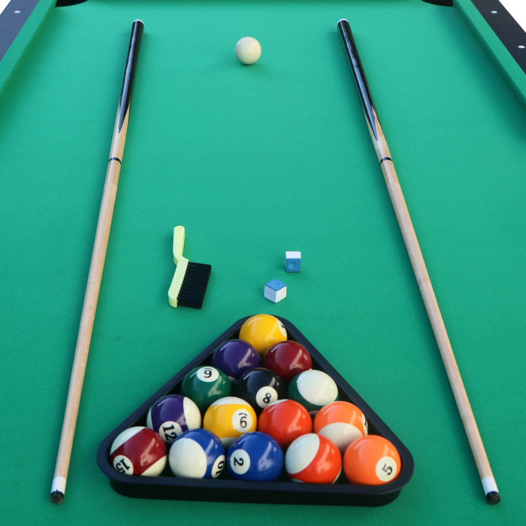Premium 7FT Black Billiards Game Room Table For Home With Cue Sticks And Billiard Balls (SAK58210) – SAKSBY WHOLESALE, view 6