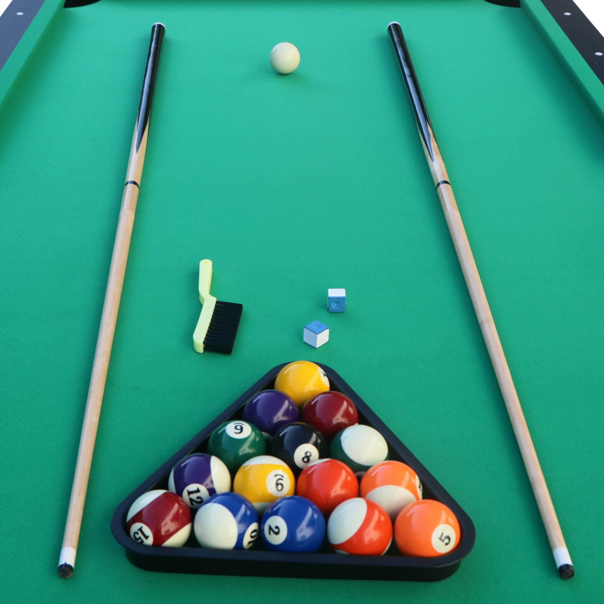 Premium 7FT Black Billiards Game Room Table For Home With Cue Sticks And Billiard Balls (SAK58210) – SAKSBY WHOLESALE, view 6