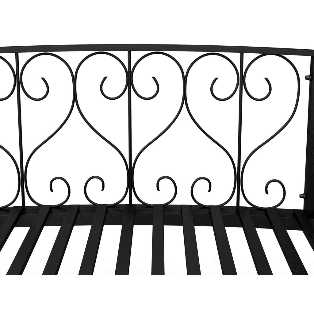 Alora 7FT Decorative Metal Arch Footbridge Garden Bridge With Safety Siderails (SAK53829) – SAKSBY WHOLESALE, view 7