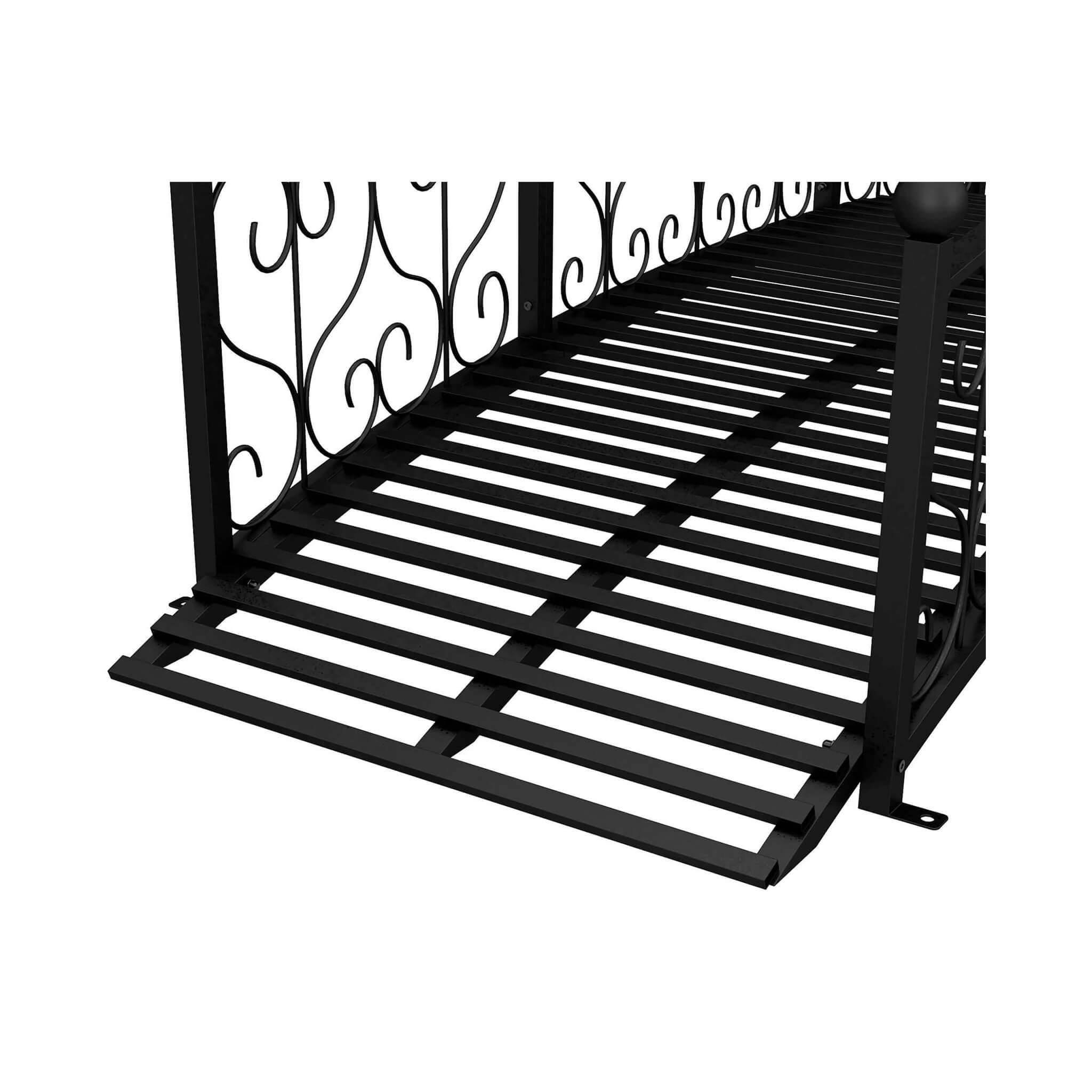Alora 7FT Decorative Metal Arch Footbridge Garden Bridge With Safety Siderails (SAK53829) – SAKSBY WHOLESALE, view 9