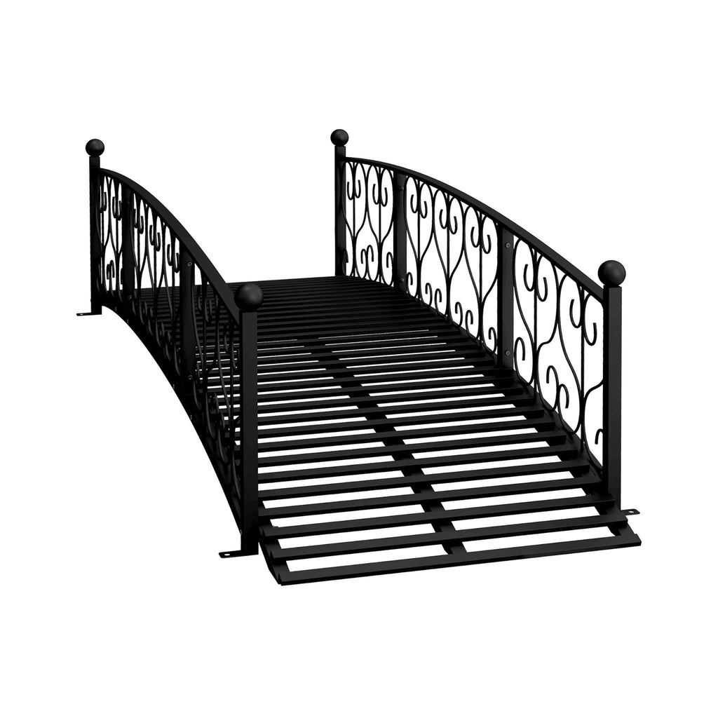 Alora 7FT Decorative Metal Arch Footbridge Garden Bridge With Safety Siderails (SAK53829) – SAKSBY WHOLESALE