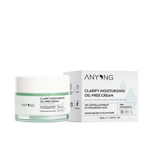 Anyong Oil-Free Moisturizing Face Cream with Centella Extract & Hyaluronic Acid - Vegan Skincare for Sensitive Skin, 1.69 fl oz