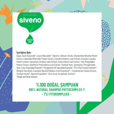 Siveno Natural 7-Herb Complex Shampoo 10.14 fl oz - Sulfate-Free, Hypoallergenic Hair Care
