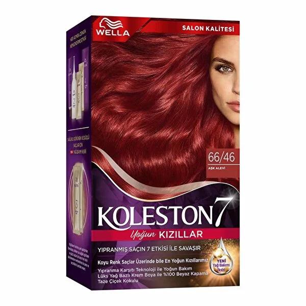 Koleston Wella Supreme A_k Alevi 66/46: Vibrant Red Hair Dye for 100% Gray Coverage, Long-Lasting Color & Intense Moisture.