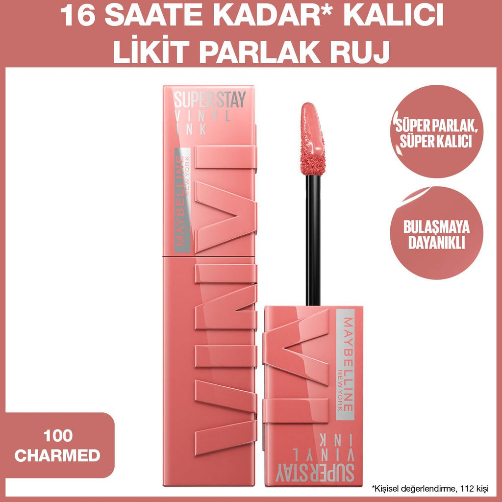 Maybelline New York Super Stay Vinyl Ink Liquid Lipstick - Long-Lasting Glossy Lip Color, Smudge-Proof & Non-Sticky Formula