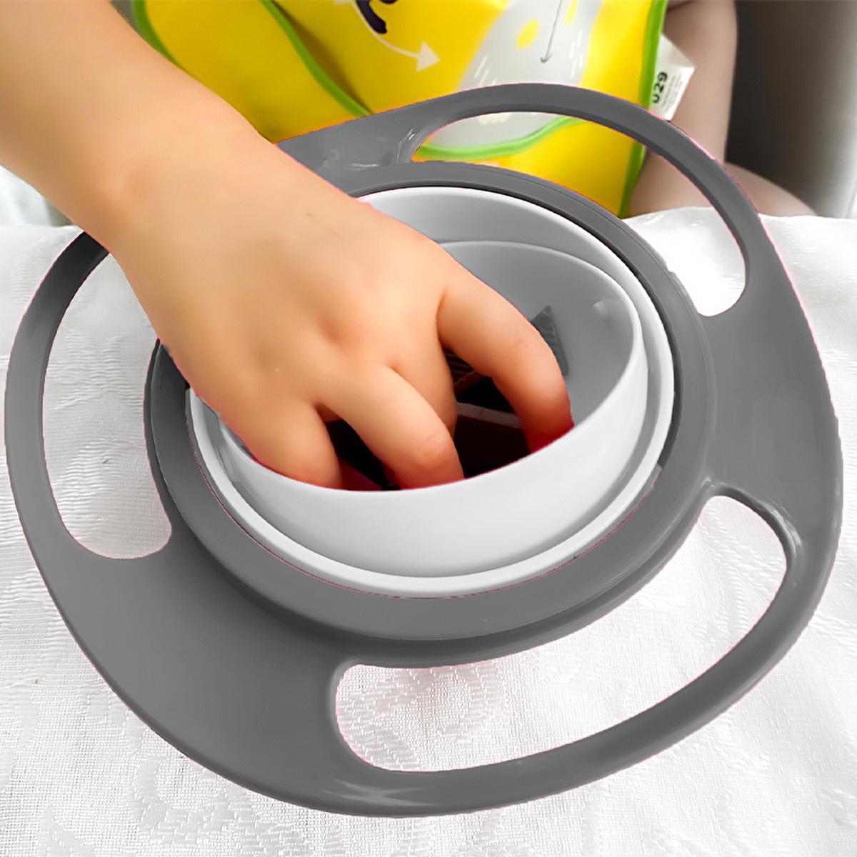 Babyjem Non-Spill Baby Plate - 360 Degree Rotating Design for Independent Eating