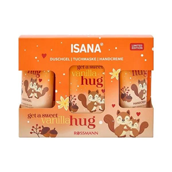 Isana Vanilla Hug Gift Set: Indulge in Vanilla Scented Skincare - Includes Hand Cream, Face Mask & Shower Gel - Complete Self-Care