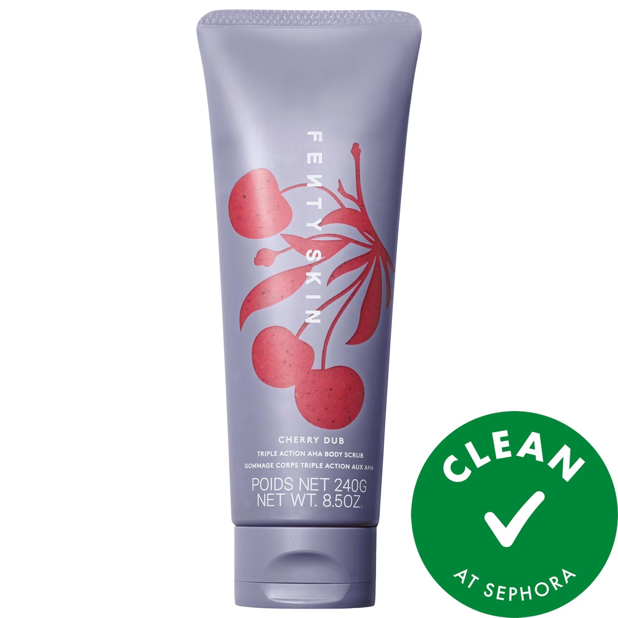 Cherry Dub Triple Action AHA Body Scrub - Vegan, Gluten-Free, Exfoliating Body Scrub for Smoother Skin