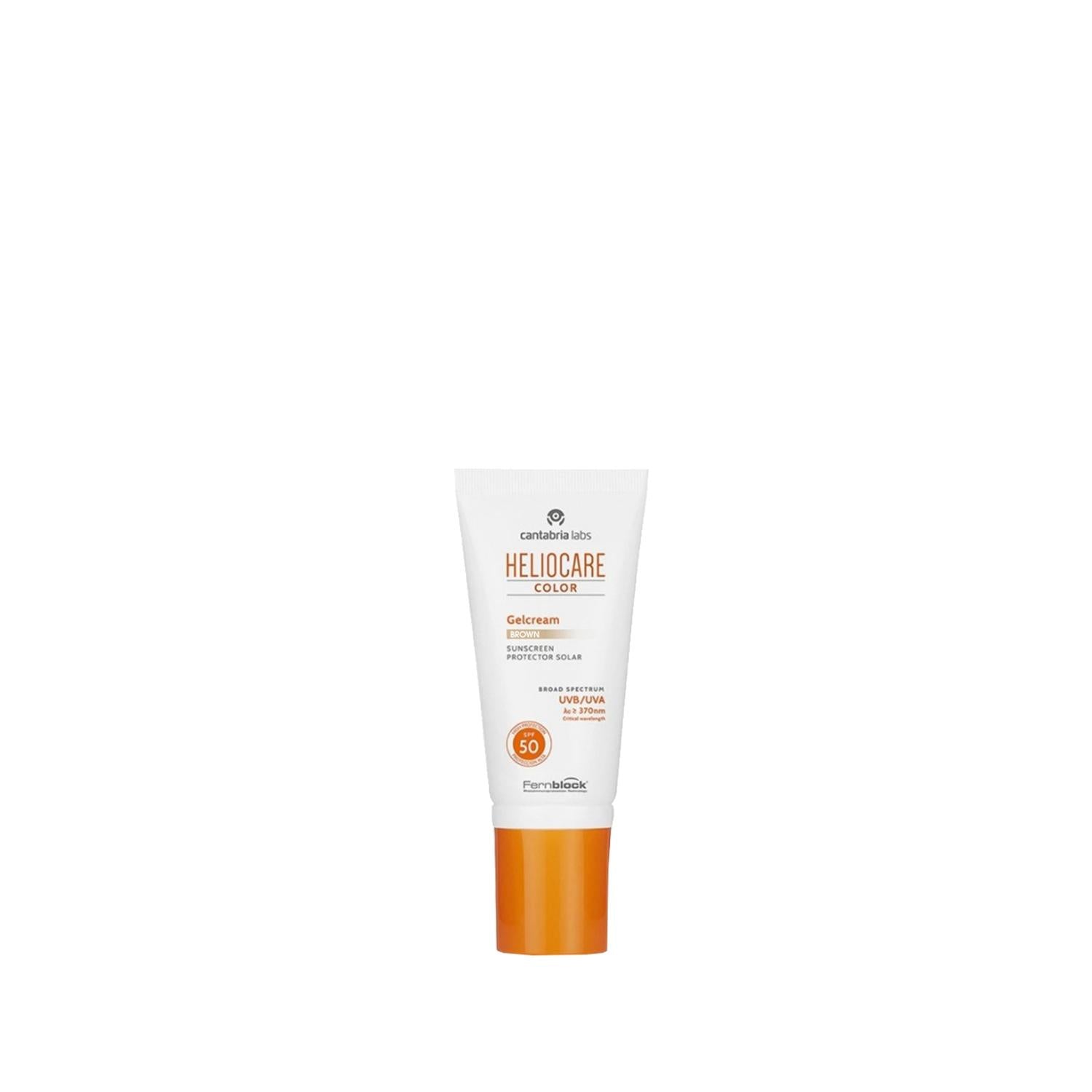 Heliocare Sunscreen Gel Cream Brown Spf 50 - Protects & Tints Skin with SPF 50 Protection