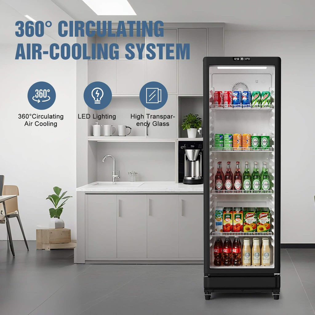 8.5 Cu.Ft Commercial Single Glass Door Beverage Merchandiser Refrigerator (SAK27946) – SAKSBY WHOLESALE, view 5